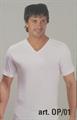 SPEEDY OP01 T-SHIRT UOMO SCOLLO V CALDO COT. BIANCO