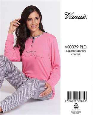 VANUE VS0079 PLD PIGIAMA DONNA M/L COTONE