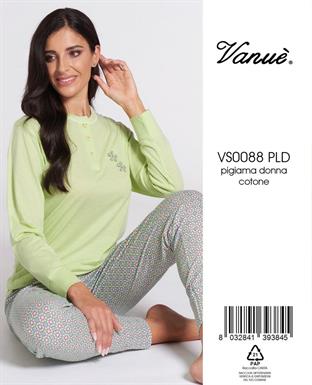 VANUE VS0088 PLD PIGIAMA DONNA M/L COTONE