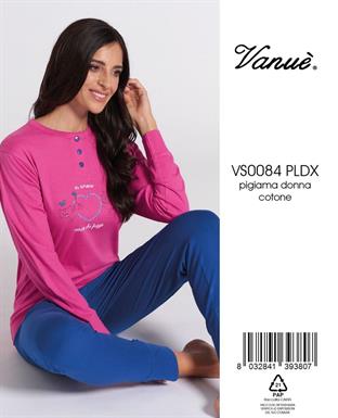 VANUE VS0084 PLDX PIGIAMA DONNA M/L CALIBRATO COTONE