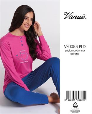 VANUE VS0083 PLD PIGIAMA DONNA M/L COTONE