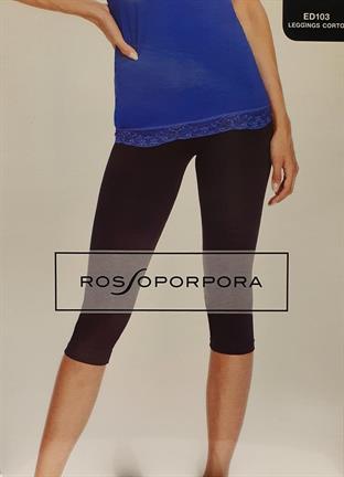 ROSSOPORPORA ED103 LEGGINGS DONNA CORTO NERO