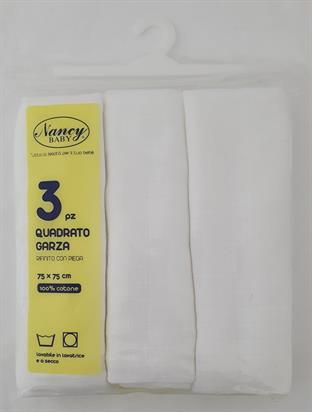 NANCY BABY 508 QUADRATI GARZA BIANCO 3PEZZI