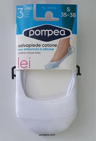 POMPEA SALVAPIEDE COTONE CON SILICONE 3PAIA