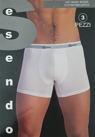 ESSENDO B4200 BOXER UOMO E/E BIANCO 3PZ