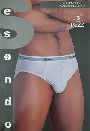 ESSENDO B4201 SLIP UOMO E/E BIANCO 3PZ