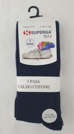 SUPERGA S500L TRIS CALZA LUNGA UOMO C/COT ASS