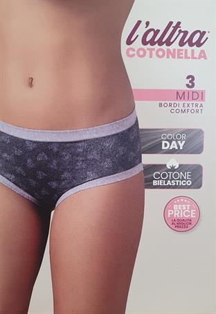 COTONELLA SLIP MIDI MODA 3PZ