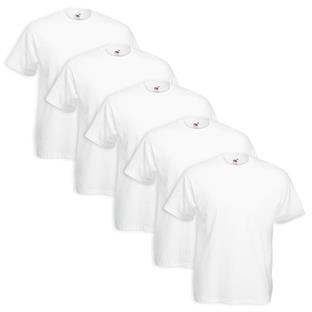 FRUIT OF THE LOOM T-SHIRT COTONE BIANCO