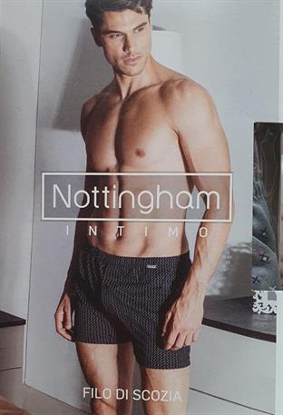 NOTTINGHAM B416 BOXER UOMO FILO SCOZIA FONDO SCURO