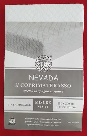 TR NEVADA COPRIMATERASSO MATRIMONIALE STRETCH SPUGNA JACQUARD