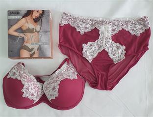 PURA 641C COORDINATO COPPA C+PANTY DALIA/GREIGE TG. 2/5