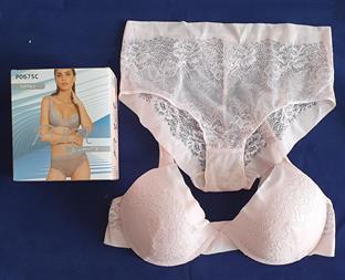 PURA 675C COORD. BRALETTE C+PANTY ROSA/SABBIA TG.2/5