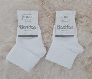 TICOTICO 502 CALZA BABY COTONE BIANCO TG.000/00/0/1