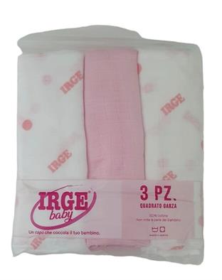 IRGE IR509 QUADRATI 3 PZ COTONE ROSA