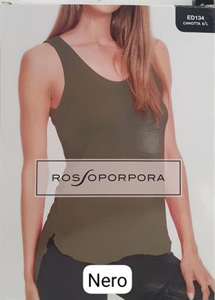 ROSSOPORPORA ED134 CANOTTA DONNA S/L NERO