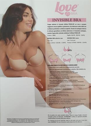 LOVE AND BRA INVISIBLE BRA COPPE ADES.PUSH-UP SKIN