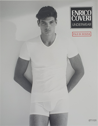 COVERI ET1131 T-SHIRT UOMO M/M SCOL V FILO DI SCOZIA