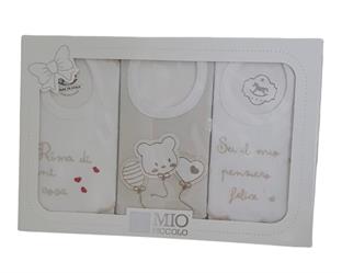 MIO PICCOLO 305 BAVETTE 3 PEZZI CONFEZIONE REGALO