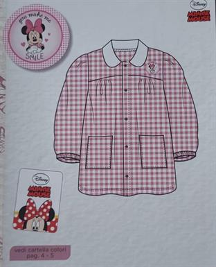 DISNEY MINNIE GREMBIULE ASILO QUADRETTI ROSA