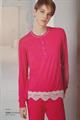 JADEA 5206 PIGIAMA DONNA CT.8 PZ COL.FUXIA-NERO TG.S/XL