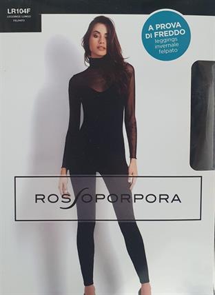 ROSSOPORPORA LR104FC LEGGINGS FELPATO CALIBRATO NERO